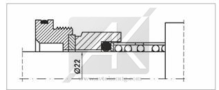 NT-LKH/022-C торцевые уплотнения для насосов Alfa Laval NT-LKH/022-C торцевые уплотнения для насосов Alfa Laval